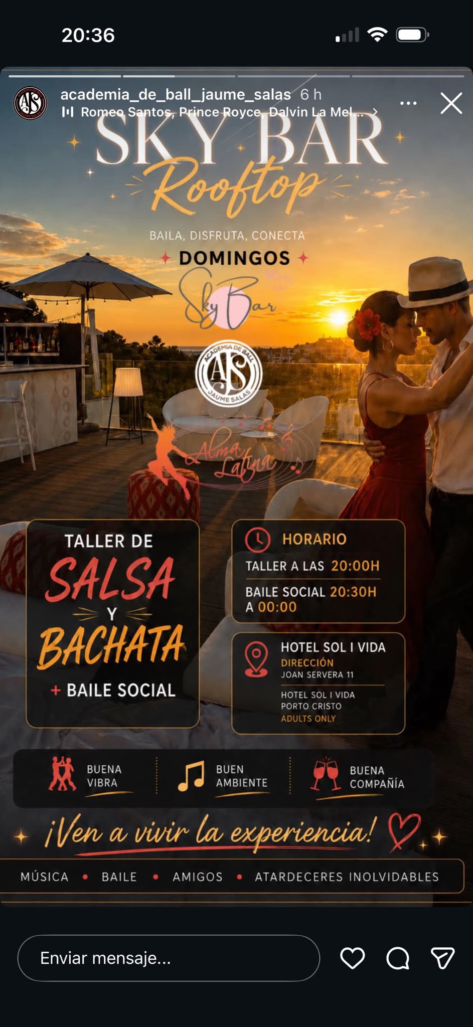 Taller de Salsa y Bachata + Baile Social Flyer