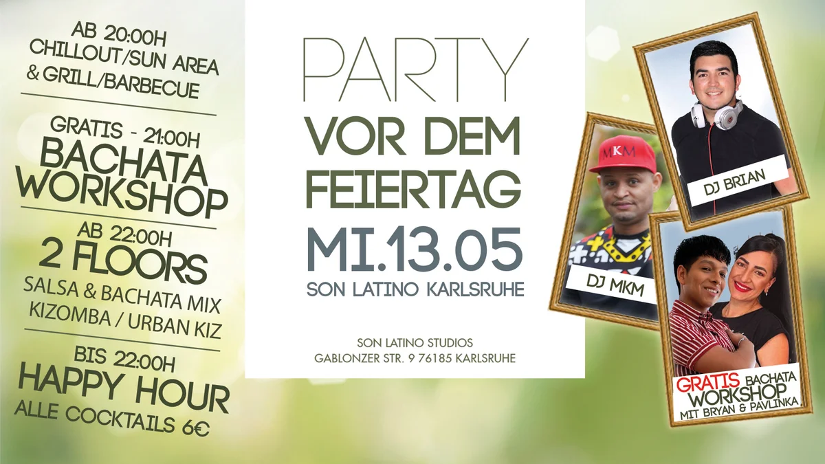 Party vor dem Feiertag ❂ 2 Floors ❂ Mi 13.Mai.2026