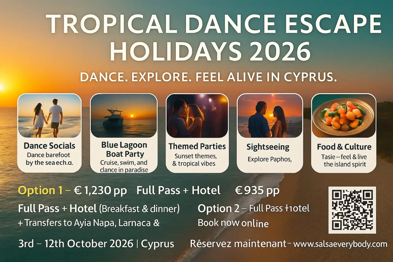 TROPICAL DANCE ESCAPE HOLIDAYS 2026 – Cipro (9ª Edizione)