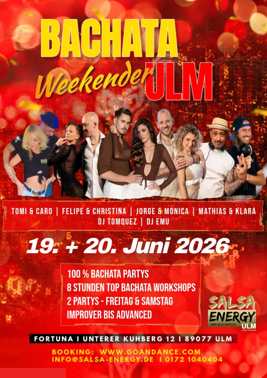 Bachata Weekender Ulm 2026 – 100% бачата мастер-классы и вечеринки
