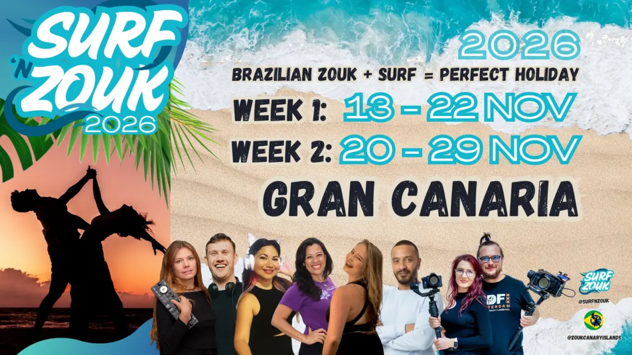 Surf 'n Zouk 2026 Гран-Канария – Зук и сёрфинг в ноябре