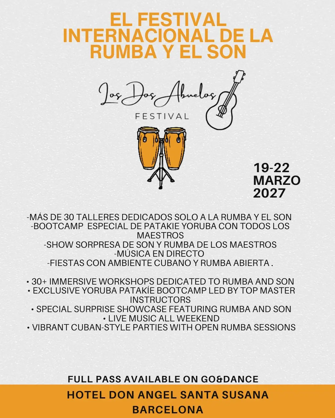 LOS DOS ABUELOS Festival 2027 – Festival Intl. della Rumba e del Son